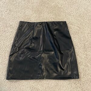 Black pleather skirt